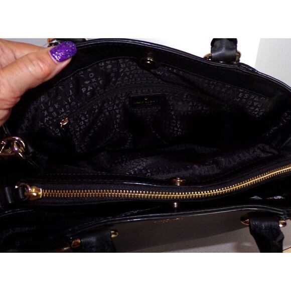 KATE SPADE Hamilton Heights Sloan Black Leather Satchel Bag Purse NWT! - Picture 5 of 9